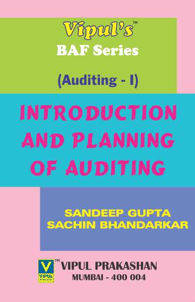 Introduction and Planning of Auditing (Auditing – I) (OLD SYLLABUS)